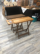 Load image into Gallery viewer, Clear UV Coat  Cherry Camping Crib Table
