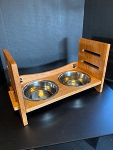 Double Dish Pet Food Stand