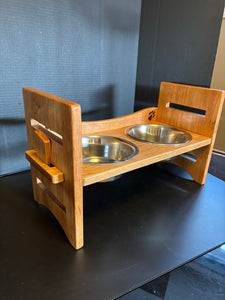 Double Dish Pet Food Stand