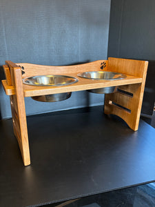 Double Dish Pet Food Stand