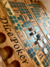 Load image into Gallery viewer, Dice Poker on cherry wood
