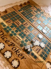 Load image into Gallery viewer, Dice Poker on cherry wood
