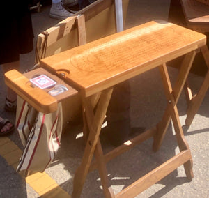 Clear UV Coat  Cherry Camping Crib Table