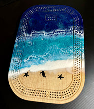 Load image into Gallery viewer, Beach Wave Crib Board with starfish
