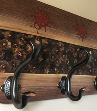 Load image into Gallery viewer, Coat Rack with epoxy river
