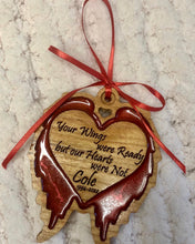 Load image into Gallery viewer, Wood christmas memorial decoration

