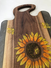 Load image into Gallery viewer, Large Sunflower Bee charcuterie board
