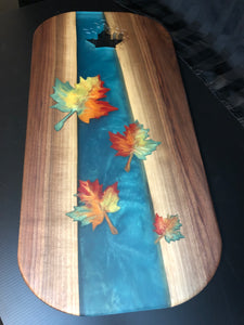 Large maple leaf river charcuterie board
