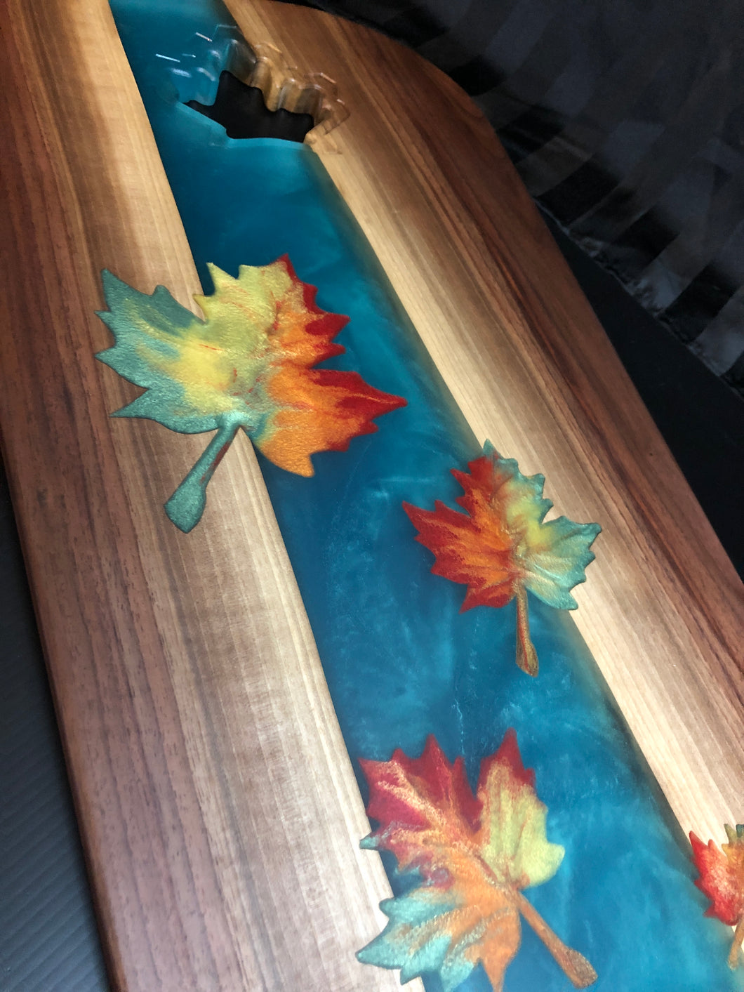 Large maple leaf river charcuterie board