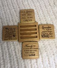 Load image into Gallery viewer, Cherry Wood Family Coasters
