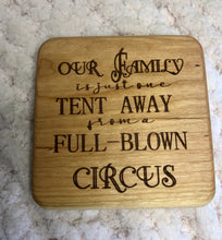 Load image into Gallery viewer, Cherry Wood Family Coasters

