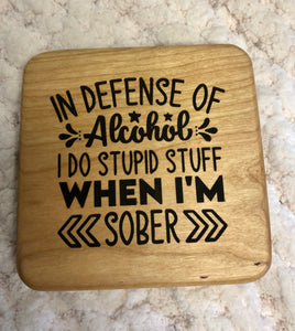 Cherry Wood Sassy Coasters