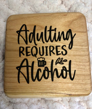 Load image into Gallery viewer, Cherry Wood Sassy Coasters
