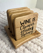 Load image into Gallery viewer, Cherry Wood Sassy Coasters
