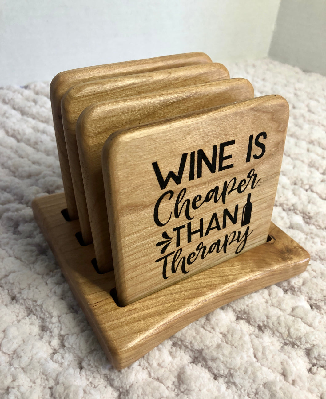 Cherry Wood Sassy Coasters