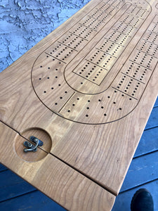 Pine Stain Cherry Camping Crib Table