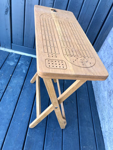 Pine Stain Cherry Camping Crib Table