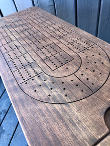 Walnut stain Camping Crib Table