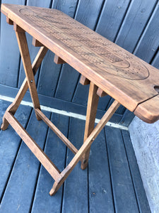 Walnut stain Camping Crib Table