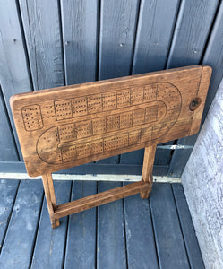 Walnut stain Camping Crib Table