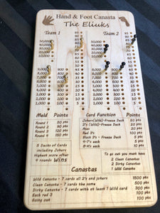 Hand and Foot Canasta Board