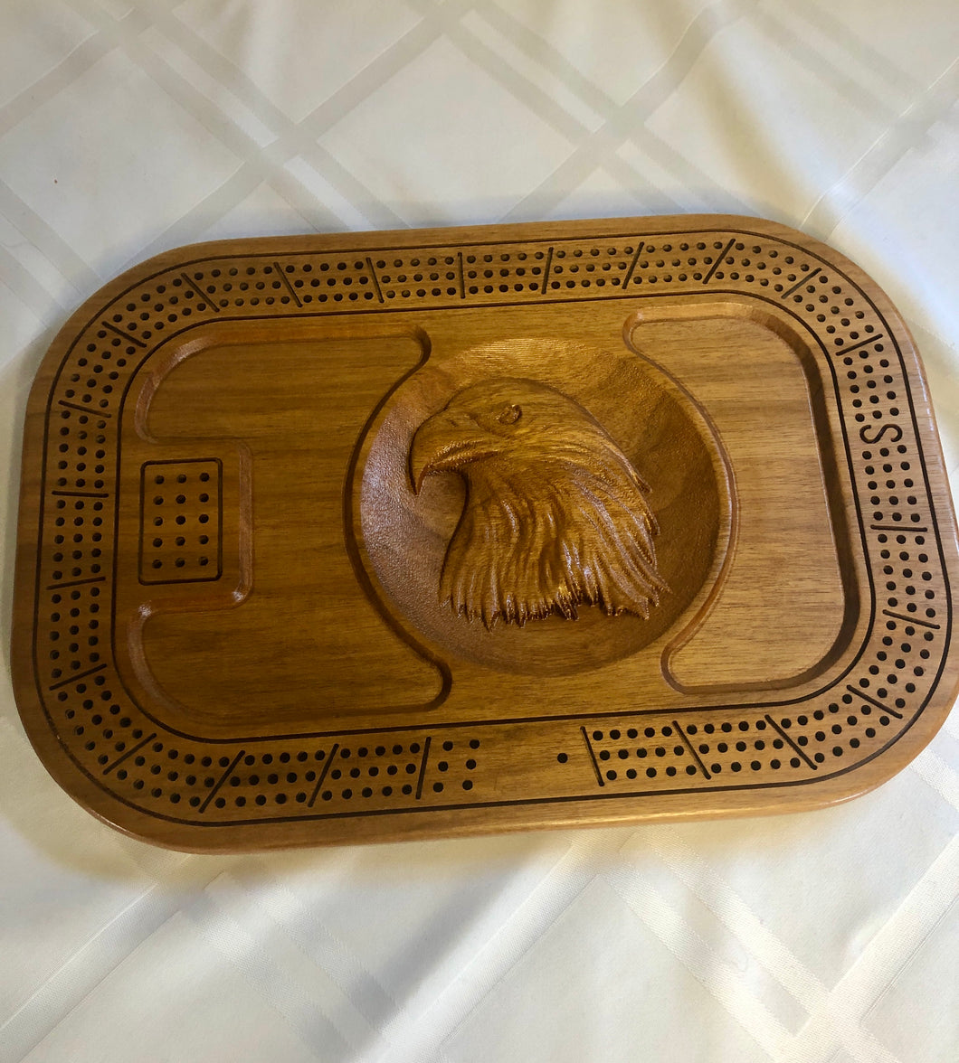 3D walnt eagle crib board