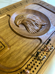 3D walnt eagle crib board
