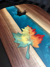 Load image into Gallery viewer, Large maple leaf river charcuterie board
