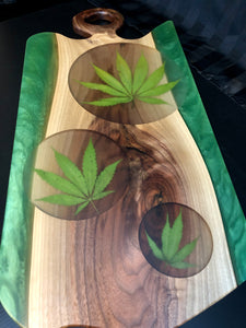 Large Marijuana charcuterie river board