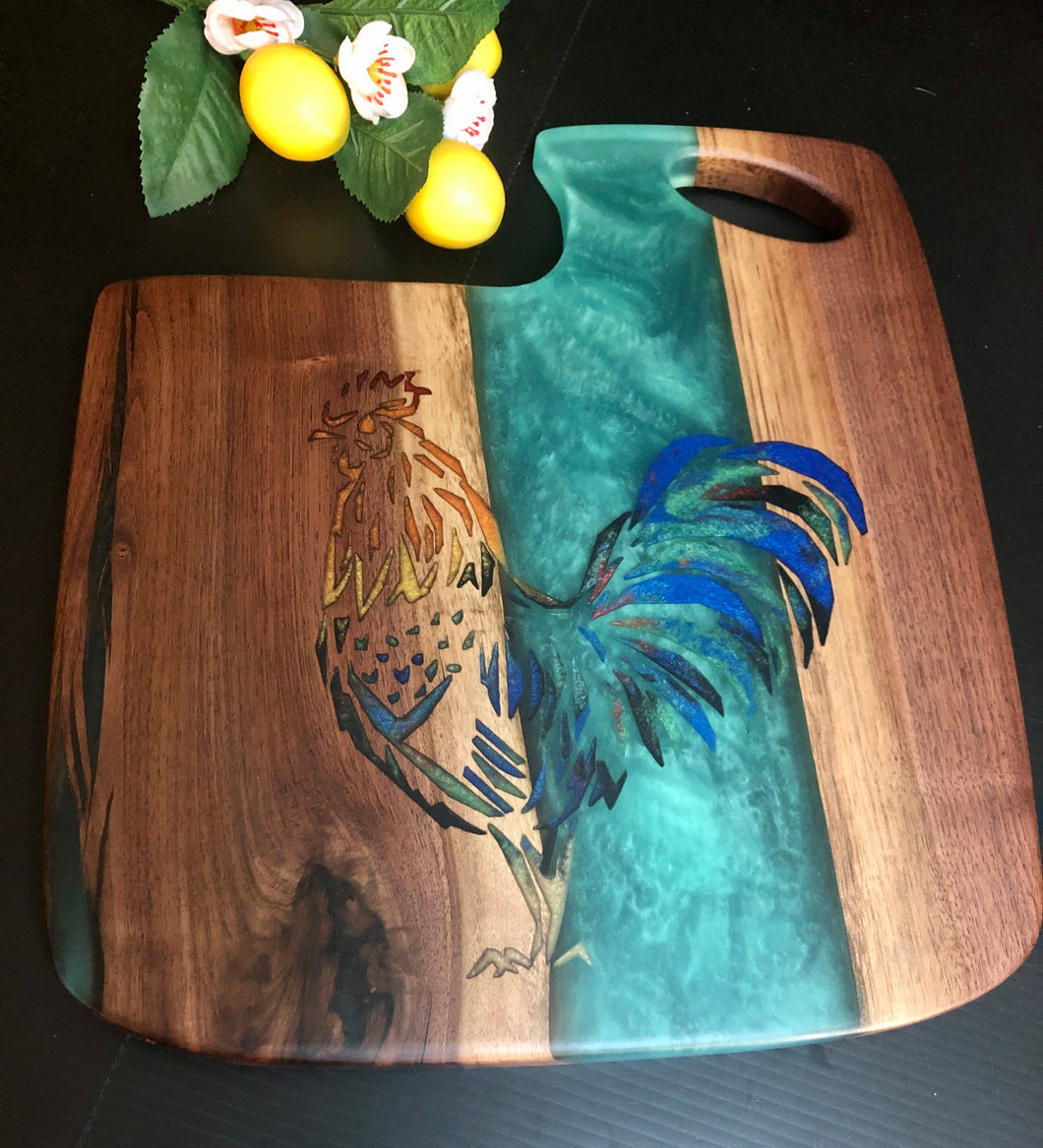 rooster small charcuterie board