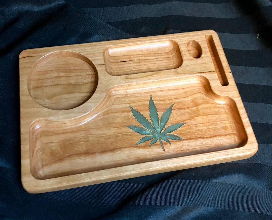 Rolling Tray Cherry wood