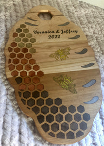 Custom Bee Hive Charcuterie Board