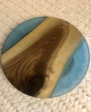 Load image into Gallery viewer, Walnut and Resin Lazy Susan
